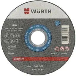 Диск відрізний Wurth Red Stripe для сталі 230x2.0x22.23 мм (1664102302)