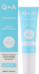 Зволожувальний сонцезахисний крем для обличчя Q+A Squalane Hydrating Daily Sunscreen SPF 50 50 мл - мініатюра 2