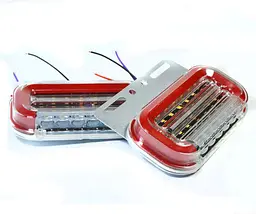 Габаритний вогонь LED для вантажівки 24В 14х7 см аварійний сигнал/підсвічування номера Червоний 1 шт. - мініатюра 3
