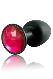 Анальна пробка зі зміщеним центром ваги та кристалом Dorcel Geisha Plug Ruby M, 8х3.2 см, червоний - мініатюра 5