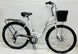 Велосипед міський 28'' LR-28014 Corso «Liberty» + кошик, сталева рама 20'', Shimano 7 швидкостей (6800076280146) - мініатюра 2