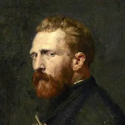 Інтер'єрна картина Портрет Вінсента ван Гога, Vincent van Gogh, інтер'єрний декор, 81×60 см (id6355) - мініатюра 3