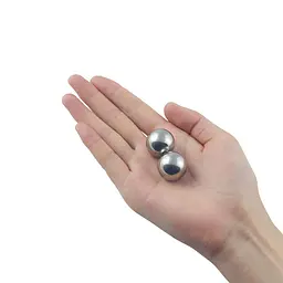 Вагінальні кульки LoveToy Passion Dual Balls, 2 см, сріблястий - мініатюра 3