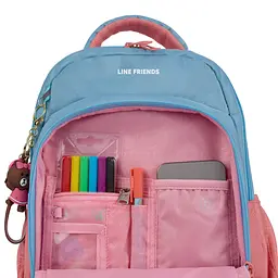 Рюкзак YES TS-109 Line Friends Stylish 39х28х14 см Рожево-блакитний (559948) - мініатюра 6
