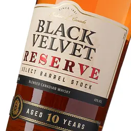 Віскі Black Velvet Reserve 10 yo Blended Canadian Whisky 40% 1 л - мініатюра 5