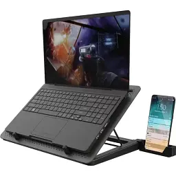 Підставка для ноутбуків Trust GXT 1125 Quno, до 17.3", BLUE LED, чорний - мініатюра 3