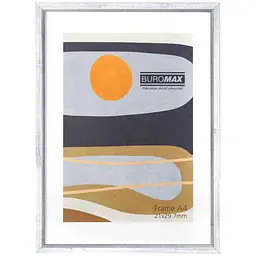 Рамка BUROMAX 21*29,7см А4, чорна пластик