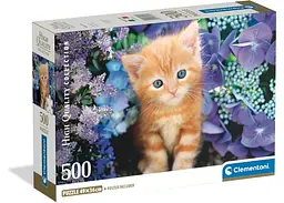 Пазл Clementoni High Quality Collection: Руденьке кошеня серед квітів (High Quality Collection - Ginger Cat Theme Puzzle - 500 pcs.), 500 ел. (35585)
