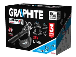 Садова повітродувка Graphite Energy+ 36В без АКБ та ЗП (58G036)