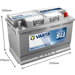 Акумулятор Varta Promotive SLI 12В 100Аг 720А (EN) R+ (600123072) - мініатюра 2