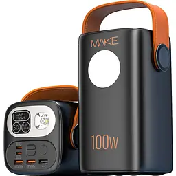Повербанк Make 60000 mAh 100W PD+QC Black (MPB-601BK) - мініатюра 3