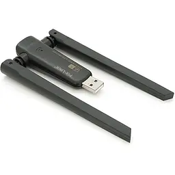 Бездротовий мережний адаптер Voltronic Wi-Fi-USB Merlion LV-UAC21, RTL8811CU, з 2-ма антенами 10см, 802.11 a/b/g/n, 600MB, 2.4 GHz, Blister Q50 - мініатюра 2