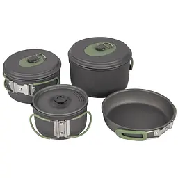 Набір посуду Bo-Camp Explorer 4 Pieces 19 Hard Anodized Grey/Green (2200241) - мініатюра 2
