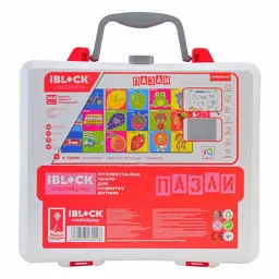 Іграшковий набір IBLOCK PL-921-281 (36шт|2) Конструктор-пазли: 144 дет 2 колір дошка для малювання+2маркери