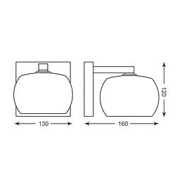 Бра Zuma Line W0076-01B-B5GQ VISTA - мініатюра 2