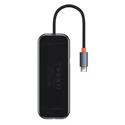 Хаб Baseus AcmeJoy 6-Port Type-CHUBtoHDXiaomi* 1+USB3.0*2+USB2.0*1+Type-C PD&Data* 1+RJ45*1 WKJZ010313 Dark Grey