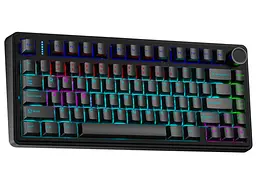 Механічна ігрова клавіатура AULA F75 Mechanical Black KRGD Blue switch ENG/UKR - мініатюра 3