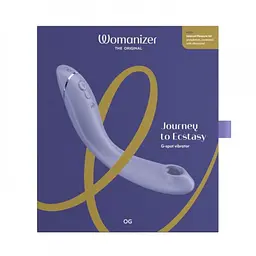 Лубрикант Womanizer OG Lilac + 50 мл - Вакуумний вибратор для точки G, 17,6 см фиолетовый - миниатюра 6