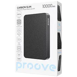 Універсальна мобільна батарея Proove Carbon Slim 22.5W 10000mAh Black (PBCS22110001) - мініатюра 6