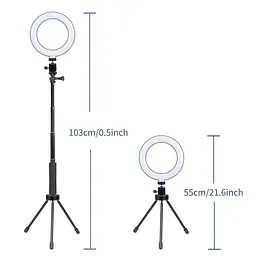 Тримач GRAND з кільцевим освітленням Bluetooth 6" MY100 (Kit3) 12cm Stand + 83cm Selfie Stick - мініатюра 2