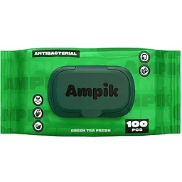 Вологі серветки Ampik Light антибактеріальні 100 шт. - мініатюра 2