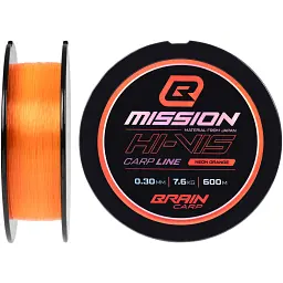 Волосінь Brain Mission Carp Line (Neon Orange) 600m 0.30mm 7.6kg