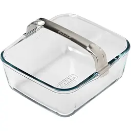 Форма скляна Pyrex Airfryer для аєрогриля квадратна з ручкою (301U300)