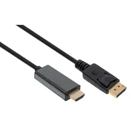 Кабель мультимедійний DisplayPort M to HDMI M 1.8m V1.4/V2.1 4K120/8K60 Vinga (VCPDP14HI211.8) - мініатюра 2