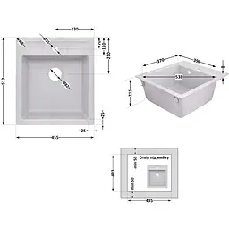 Кухонна мийка Lidz 460х515/200 GRA-09 сіра (LIDZGRA09460515200) - мініатюра 7