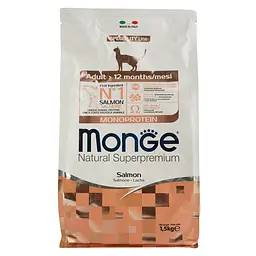 MONGE CAT Adult з лососем,1,5 кг (70005517) - мініатюра 2