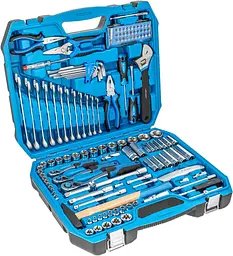 Набір інструментів Hoegert 1/2", 1/4", 3/8" в кейсі 131 шт