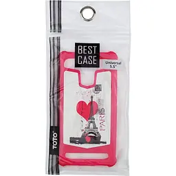Чохол-накладка Toto Universal TPU case with image 5.5" Eiffel Tower Pink - мініатюра 2