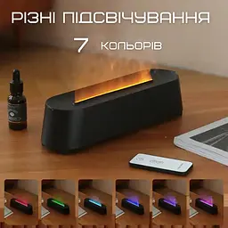 Аромадифузор з імітацією вогняного полум'я ультразвуковий usb зволожувач повітря з led підсвічуванням 3в1 VHG teh0032326 - мініатюра 3