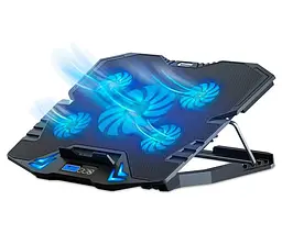 Охолоджувальна підставка для ноутбука 15.6 дюймів Ice Coorel K-5 Led Blue 5xfans - мініатюра 1
