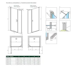 Душові двері Radaway Nes DWS 130 см 10028130-01-01R - мініатюра 2