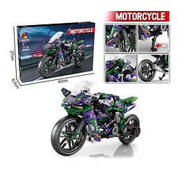 Конструктор A-Toys Мотоцикл 456 деталей гумові шини MB026