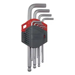 Набір ключів Г-подібних Wurth Red Stripe HEX з кулькою S2 SW 1.5-10 мм 9 шт. (575241 200)