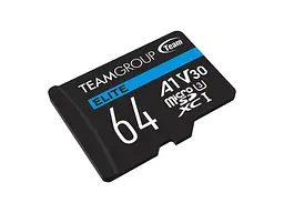 Карта пам'яті Team MicroSDHC UHS-I Class 10 64 GB Black (TEAUSDX64GIV30A103) - мініатюра 2