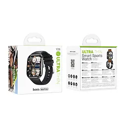 Смарт-годинник Hoco Y28 Amoled 49mm, 200 mAh, IP67 Smart sports watch (call version) Black (6942007648479) - мініатюра 2