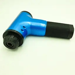 Акумуляторний масажер для тіла м'язовий портативний ручний 4 насадки Fascial Gun MP-320 синій - мініатюра 6