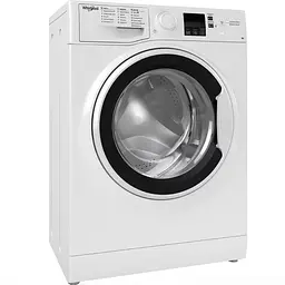 Пральна машина Whirlpool фронтальна, 6кг, 1200, A+++, 43см, дисплей, інвертор, люк чорний, білий (WRBSS6239WUA) - мініатюра 2