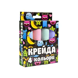 Крейда для малювання на асфальті Strateg 50115ST 4 штуки, різнокольорова