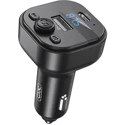 FM модулятор XO BCC18 USB-A OTG/USB-C Black (BCC18.black)