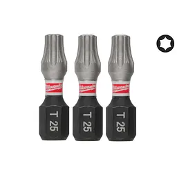Біта SHOCKWAVE MILWAUKEE, TX25, 25мм, (3шт)