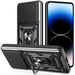 Чохол Ummi Camshield Serge Ring для Xiaomi Poco F7 Чорний / Black - мініатюра 3