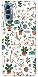 TPU чохол Demsky Cats pattern для TECNO Spark 8P