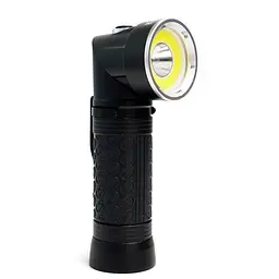 Ручний ліхтар BL-1822-T6+COB (білий + червоний) + магніт + ЗУ220/12В + 18650 (3хААА) + 4 режими - мініатюра 4
