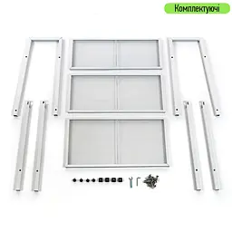 Стелаж-етажерка триярусний з металу білий 60x33x110см SW-00002103 - мініатюра 6