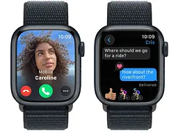Смарт-годинник Apple Watch Series 9 GPS 41mm Midnight Aluminum Case w. Midnight Sport Loop (MR8Y3) - мініатюра 6