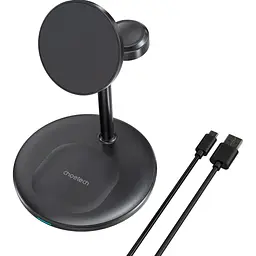 Бездротовий зарядний пристрій Choetech T585-F 3in1 Magnetic Wireless Charging Black [123385] - мініатюра 2